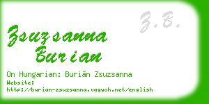 zsuzsanna burian business card